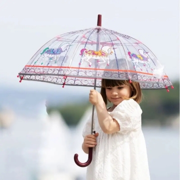 Kids' umbrella Perletti CoolKids Carousel 15629, Transparent