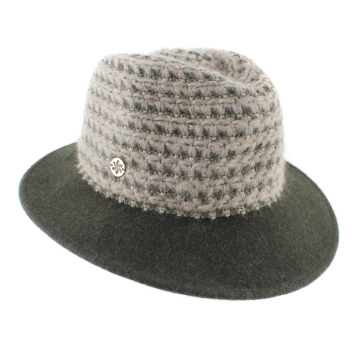 Дамска филцова шапка Granadilla JG6033, Зелен меланж