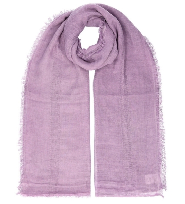 Дамски шал от лен, памук и модал HatYou SE1101, 90x190 см, Лилав