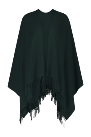 Вълнено пончо Pulcra Stelvio 145х150, Петрол