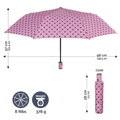 Umbrela automată Open-Close pentru femei Perletti Technology 21692