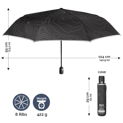 Umbrelă automată pentru bărbați Open-Close Perletti Technology 21735