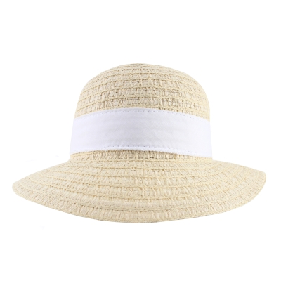 Дамска лятна шапка HatYou CEP0423, Бяла лента