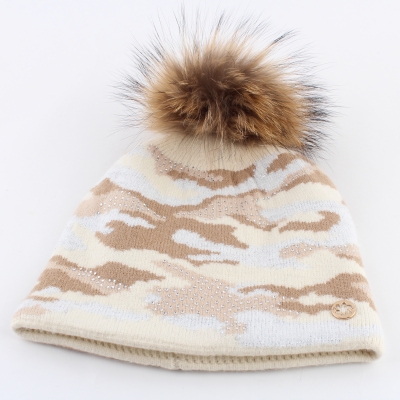 Ladies' knitted hat Granadilla JG5492, Beige