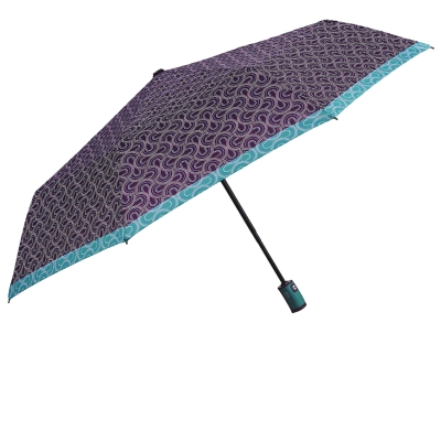 Ladies' automatic Open-Close umbrella Perletti Technology 21752, Dark Purple