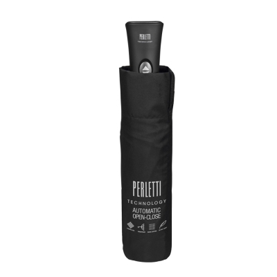 Men's automatic Open-Close umbrella Perletti Technology 21670, Black