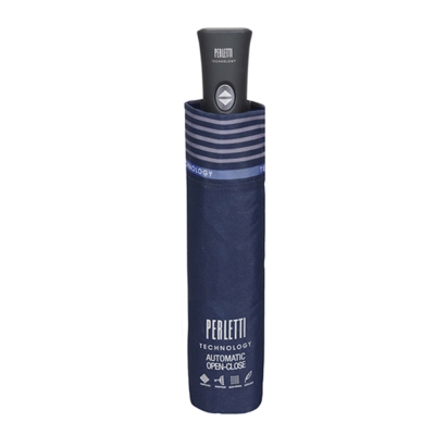 Men's automatic Open-Close umbrella Perletti Technology 21760, Dark blue