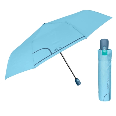 Ladies' automatic Open-Close umbrella Perletti Time 26294, Light blue