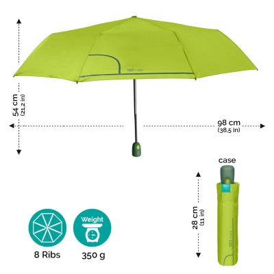 Ladies' automatic Open-Close umbrella Perletti Time 26294, Green