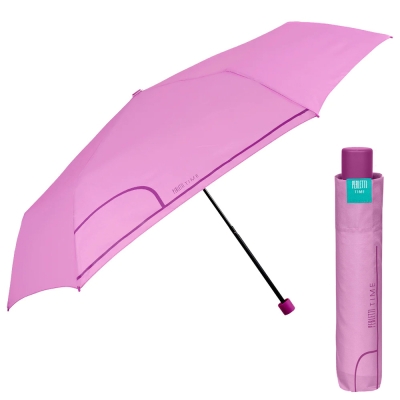 Ladies' manual Extraslim umbrella Perletti Time 26296, Light violet
