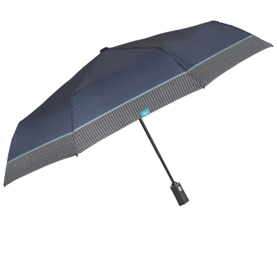 Men's automatic Open-Close umbrella Perletti Time 26344, Dark blue