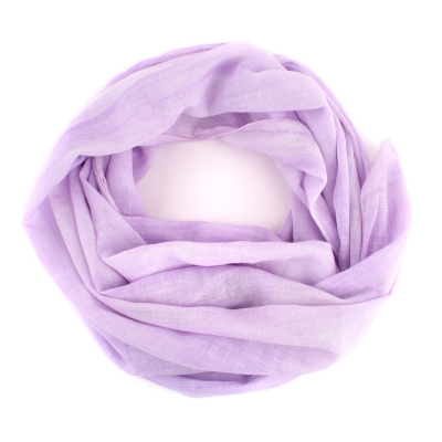 Ladies' cotton scarf Pulcra Salsa, 42x180 cm, Light purple