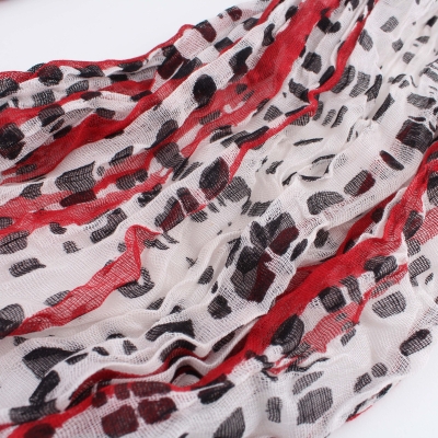 Summer cotton scarf HatYou SE0563, Red