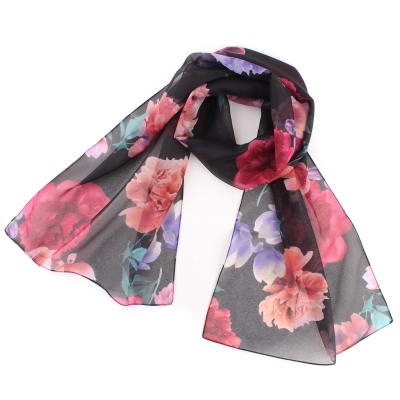 Ladies' scarf HatYou SI0763-103, Black