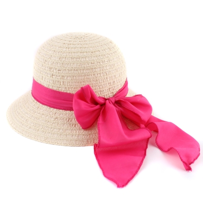 Ladies' summer hat HatYou CEP0423, Cyclamen ribbon