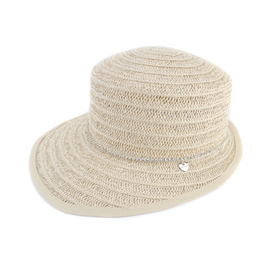 Дамска лятна шапка HatYou CEP0681, Натурален/Сребрист