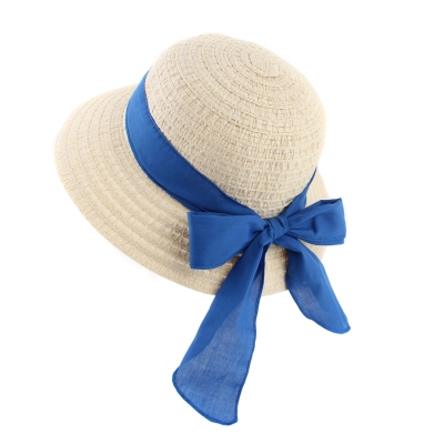 Ladies' summer hat HatYou CEP0423, Blue ribbon