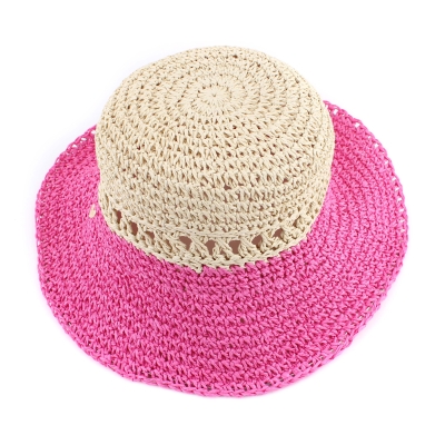 Ladies' summer hat HatYou CEP0793, Natural/Cyclamen