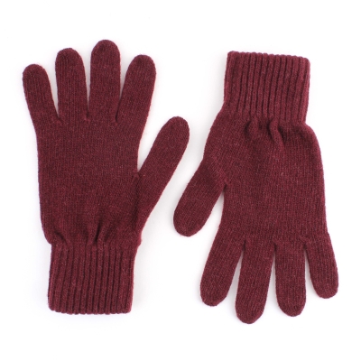 Ladies' Knitted Gloves HatYou GL0012, Burgundy