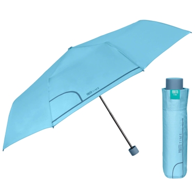 Ladies' manual umbrella Perletti Time 26292, Light blue