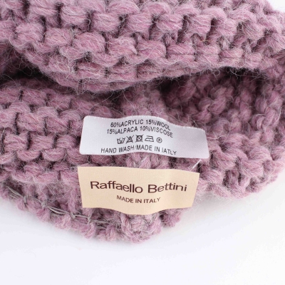 Set eșarfă rotundă și pălărie tricotată pentru femei Raffaello Bettini RB SC 014/2622E&011/1320 , Violet