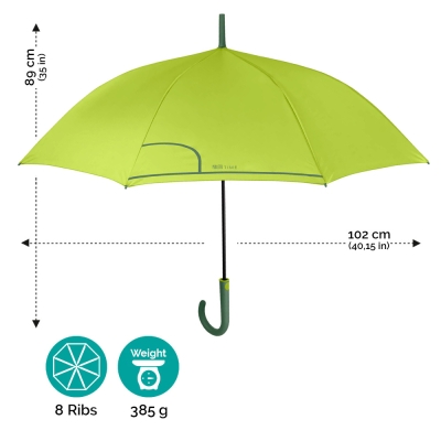 Ladies' Automatic Golf Umbrella Perletti Time 26291, Green
