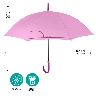 Ladies' Automatic Golf Umbrella Perletti Time 26291, Light purple
