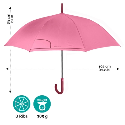 Ladies' Automatic Golf Umbrella Perletti Time 26291, Pink