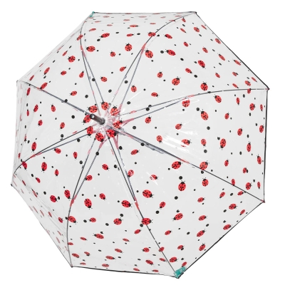 Umbrelă de golf automată transparentă pentru femei Perletti Time 26332, Transparentă/dame