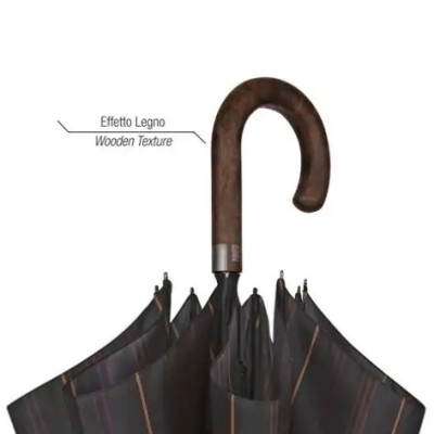 Men's Automatic Golf Umbrella Perletti Technology 21709,  Brown/Striped
