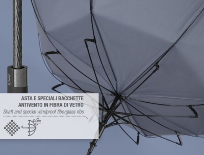 Umbrelă de golf automată pentru bărbați Perletti Technology 21709, Gri/ dungi