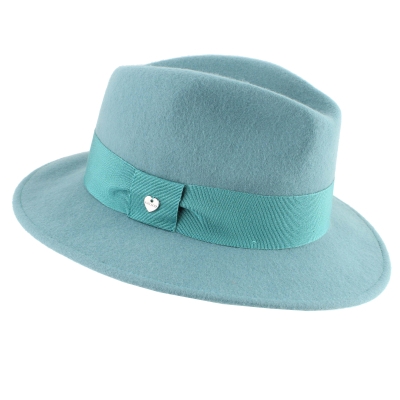 Pălărie de fetru pentru femei HatYou CF0334, Turcoaz