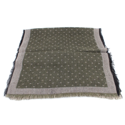  Winter scarf Pulcra Umberto, 52x190 cm, Green/Beige