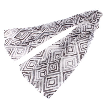 Дамски шал HatYou SI0763-99, 40х160 см, Черно-бял